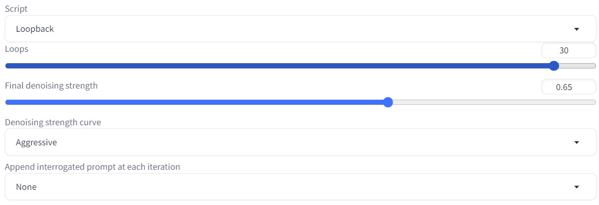 Parameters of Loopback